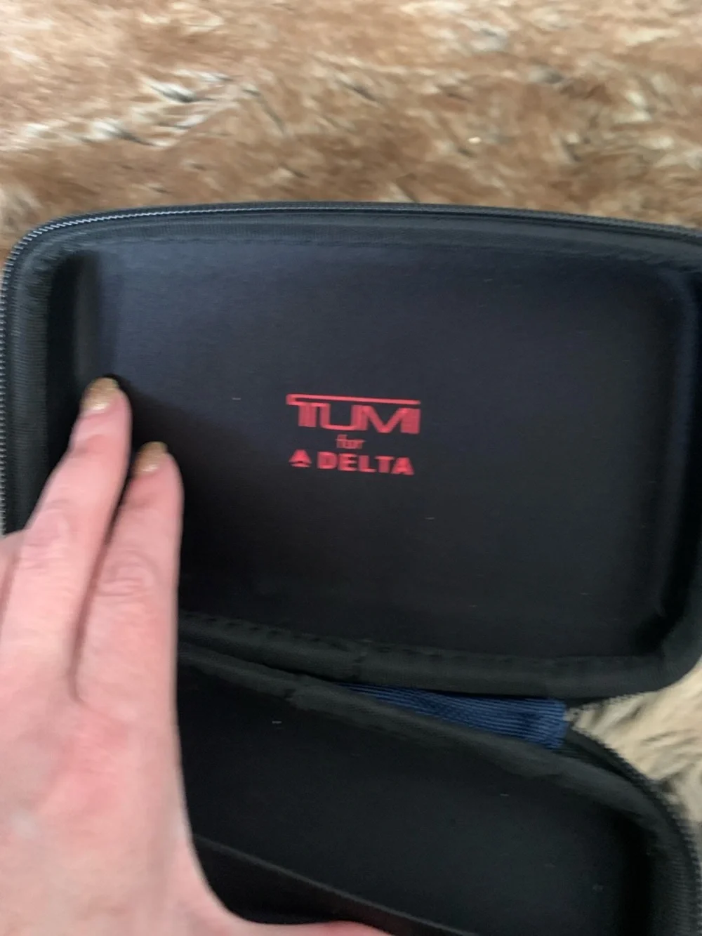 Tumi Navy Travel Zip Case
